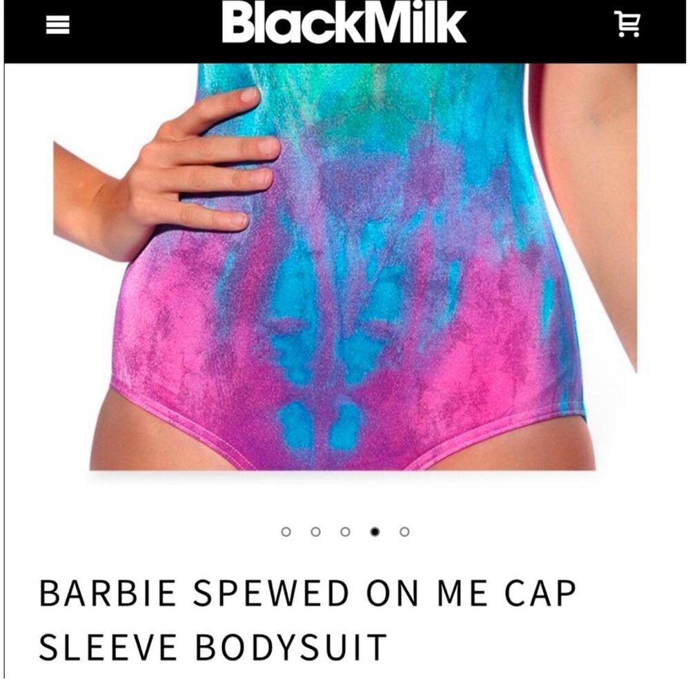 NWT Rare Blackmilk “Barbie Spewed On Me” Festival Leotard Bodysuit Swimsuit Sz M - Picture 6 of 7